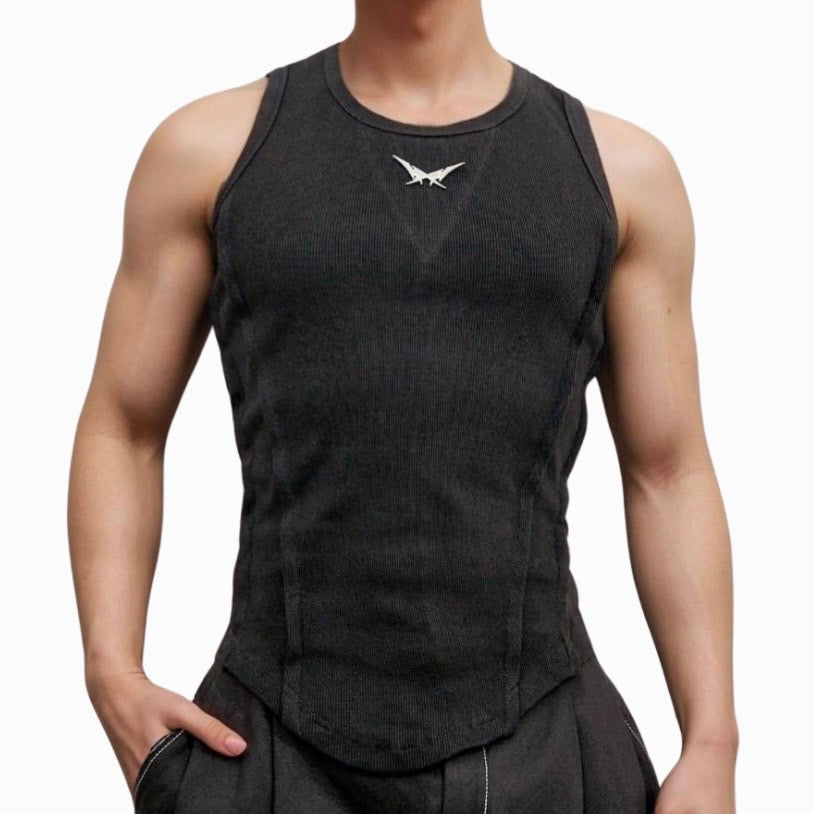 Krimson Krew Signature Corset Tank Top Black