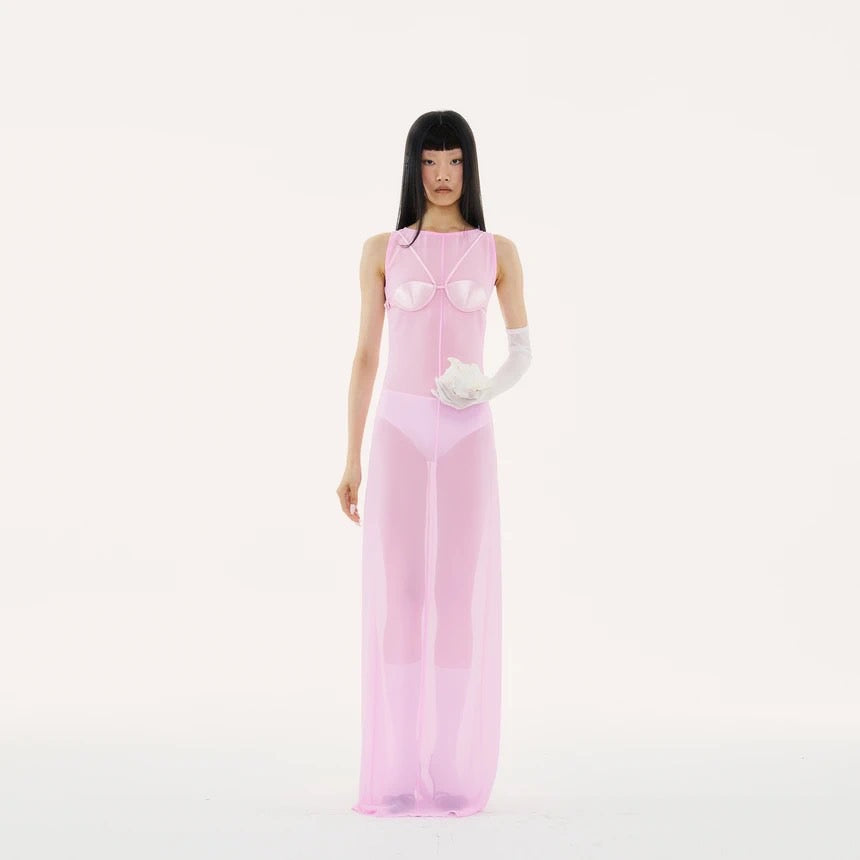 Althea maxi dress-Pink