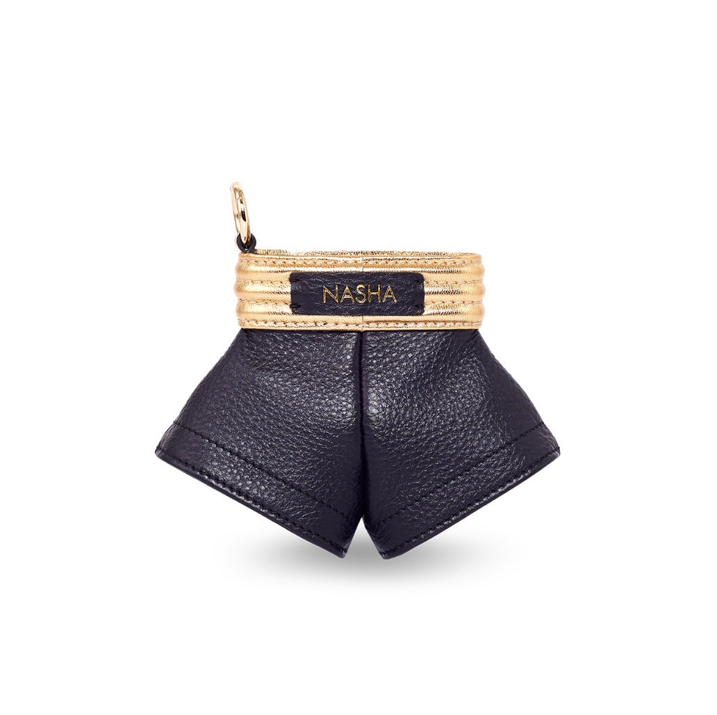 BABY BOXER SHORTS S SHINY GOLD & BLACK/RG