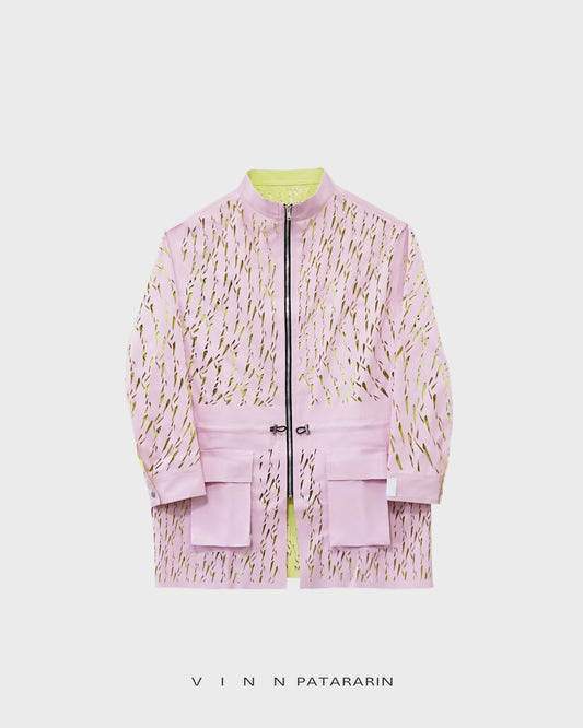 Twotone Wind breaker Modern Botanist Pink/Green