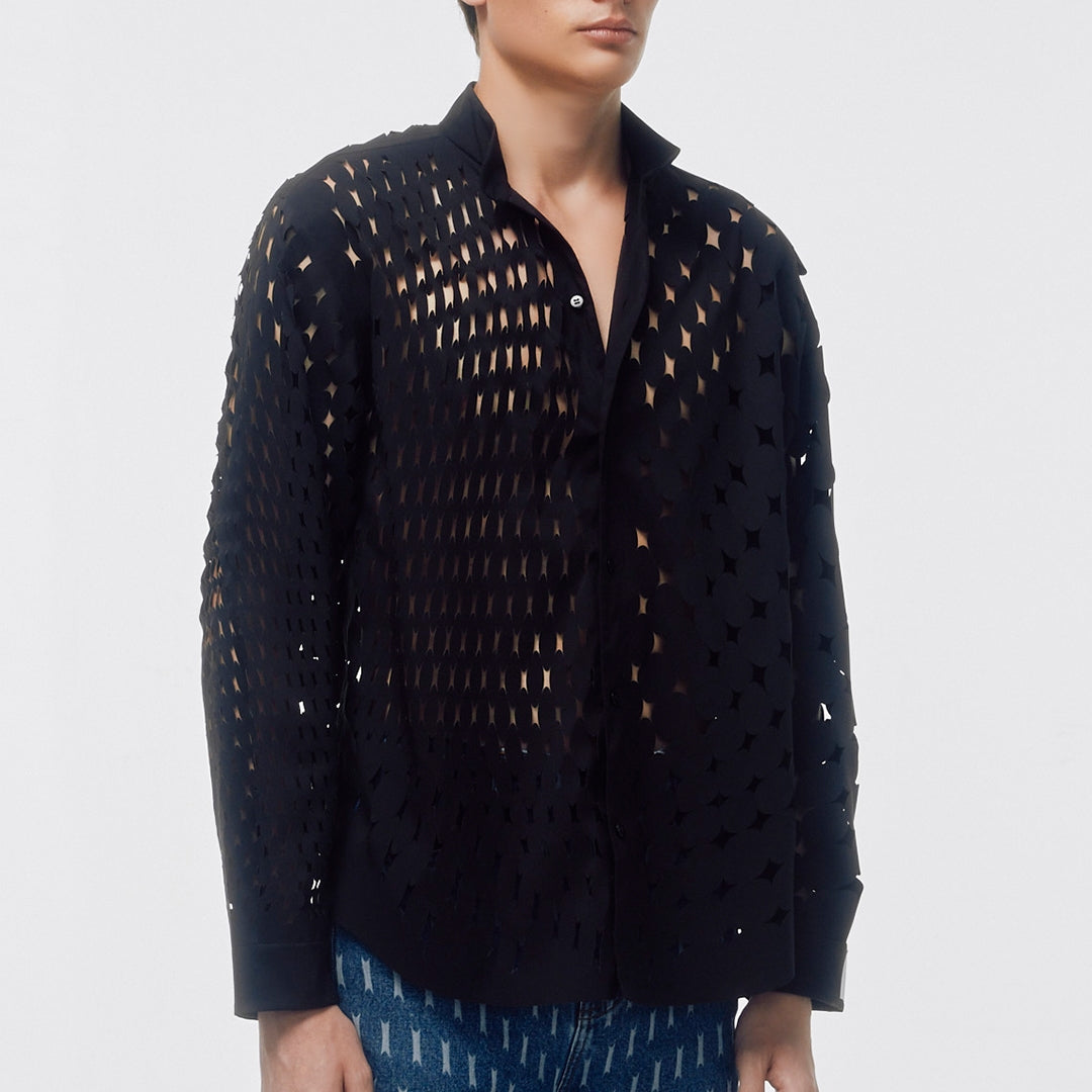 Twotone shirt Black