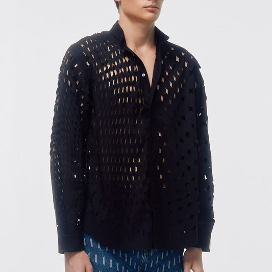 Twotone shirt Black