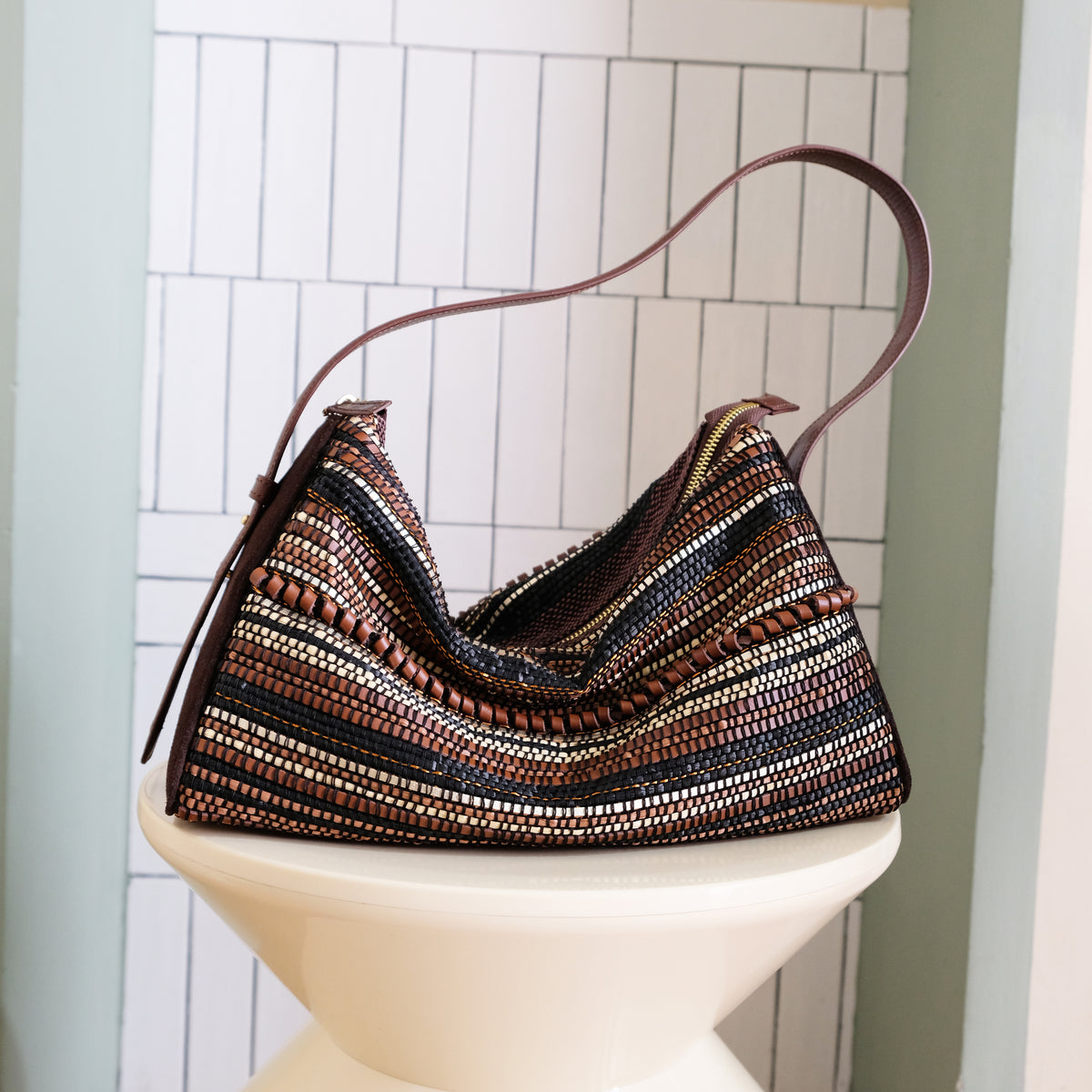 Woven Leather Bag