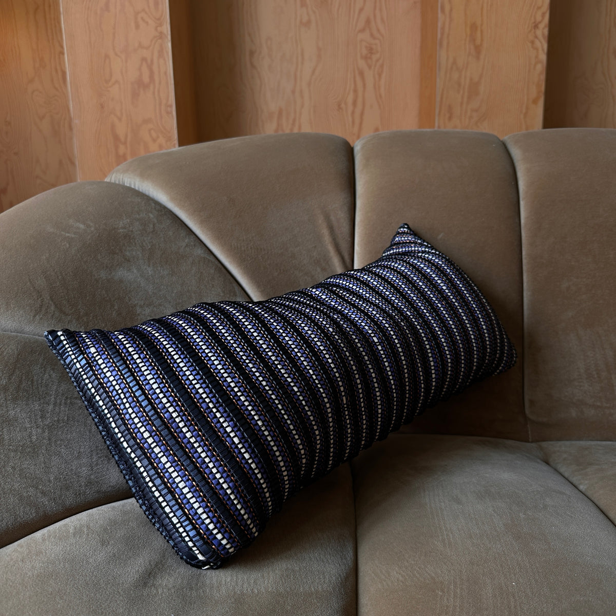 Woven Leather Cushion
