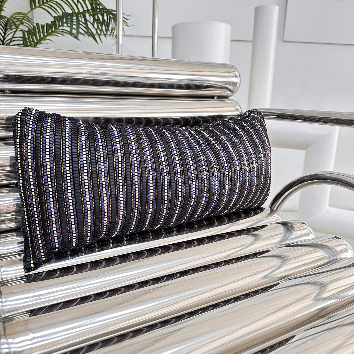 Woven Leather Cushion
