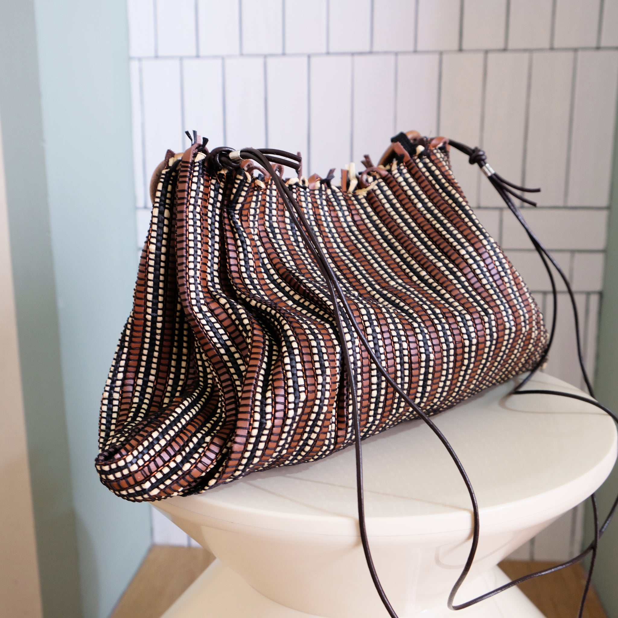 Woven Leather Purse