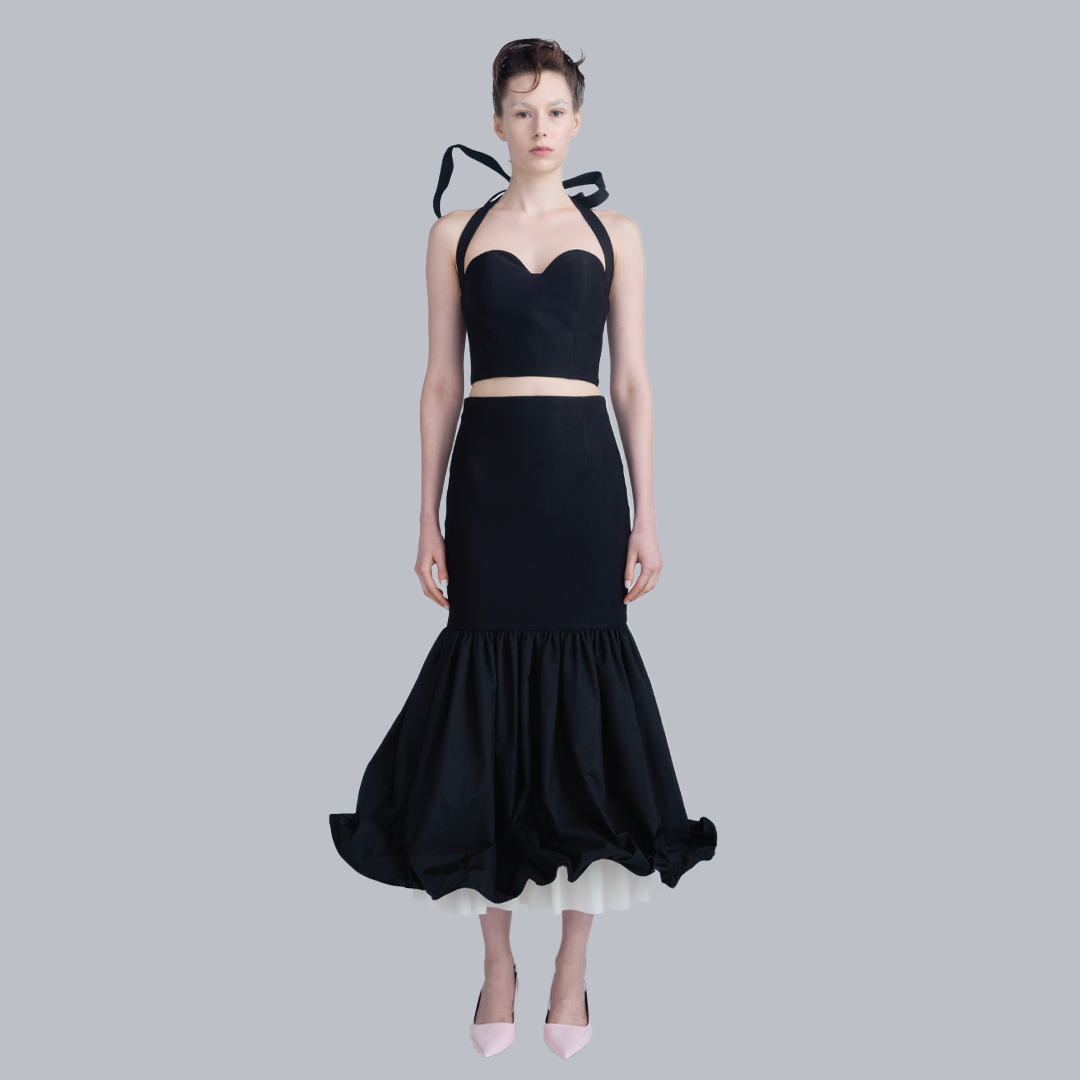 Mermaid Skirt with Boned Hem