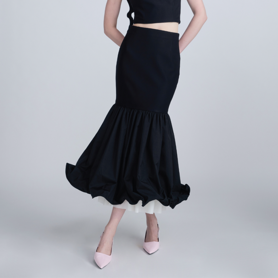 Mermaid Skirt with Boned Hem