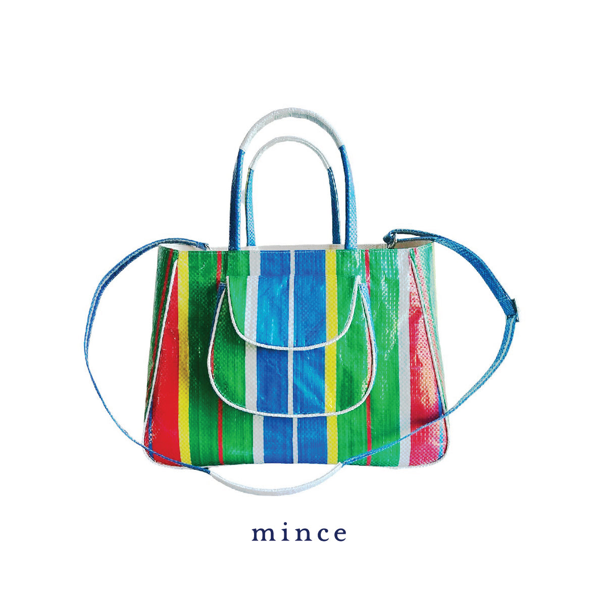 Shopper Bag Green/Blue/Red