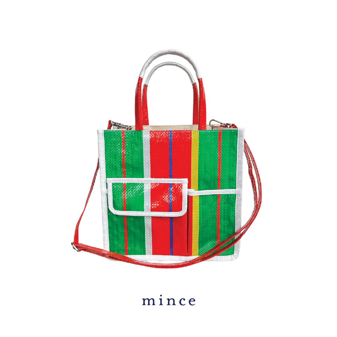 Square Bag Green/Red