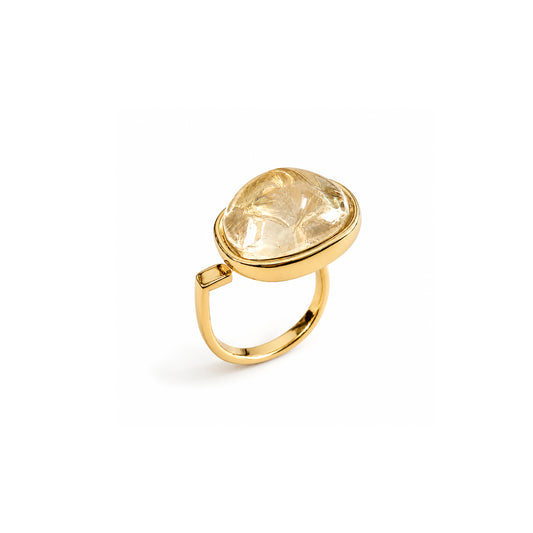 18K Gold Plated Geoganic Ring
