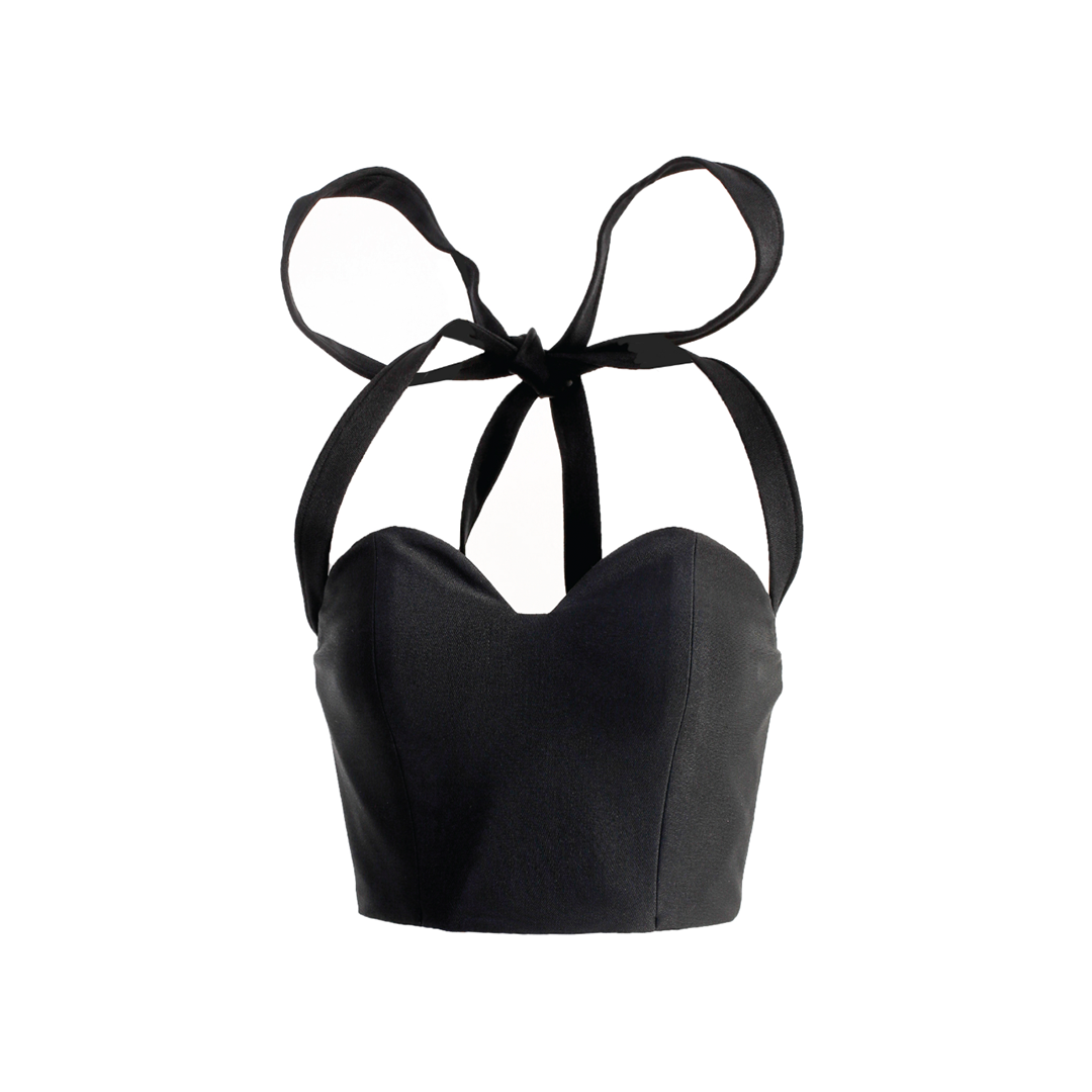 Bustier Blouse with Detachable Boned Strap