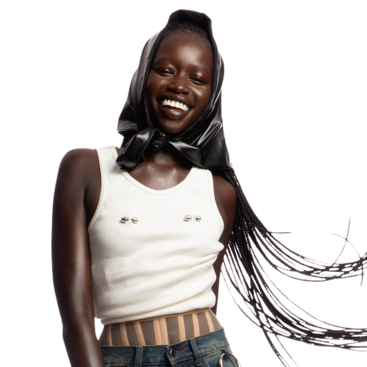 White Piercing Tank