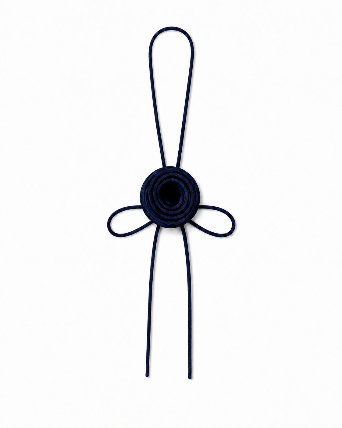 NAVY ROSE TIE