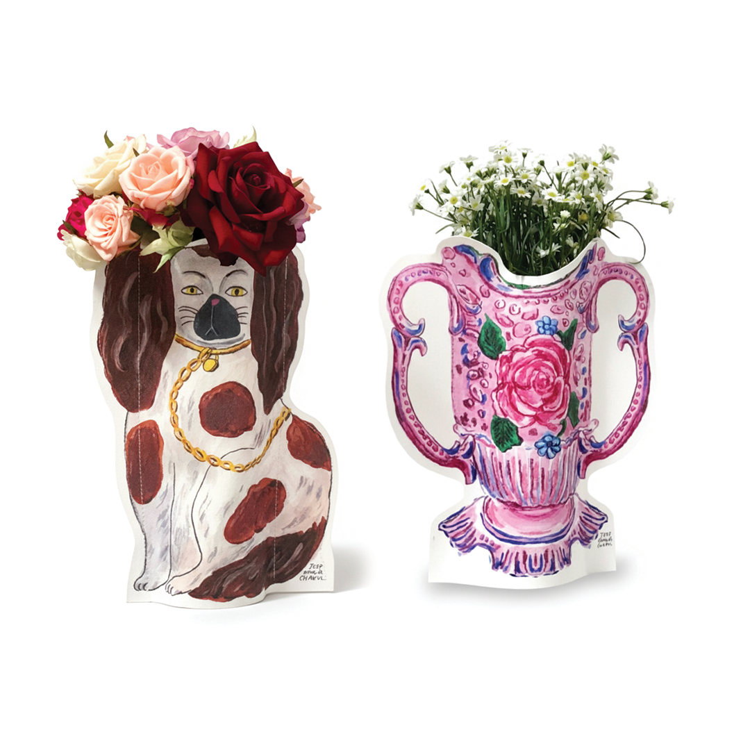 leather flower vase