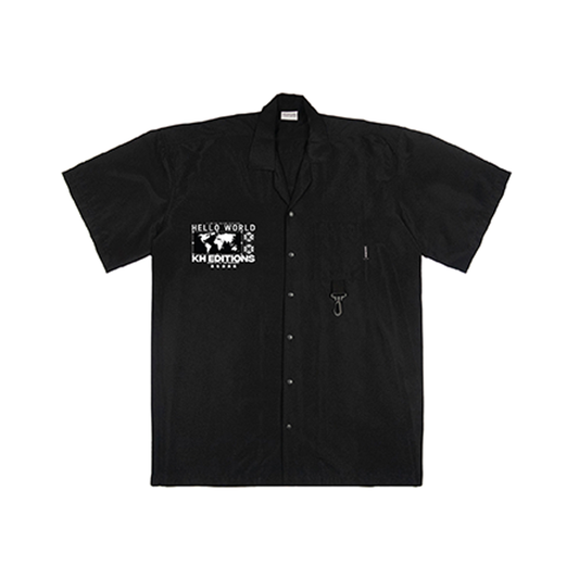 GRAPHIC PRINT SHORT SLEEVE SHIRT - BLACK