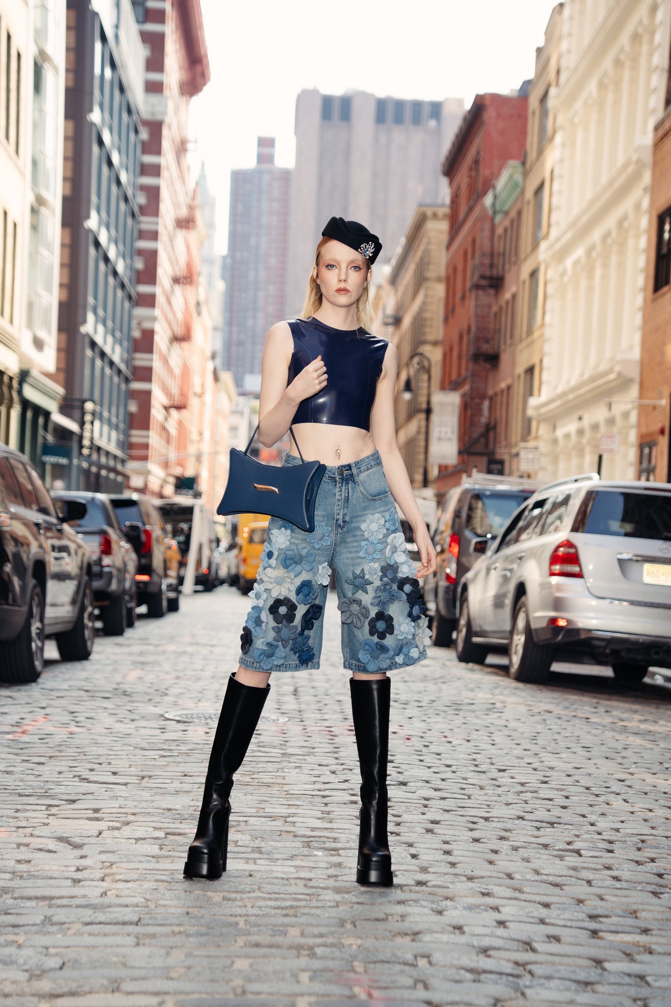 Navy Future Treasure Saddle Bag