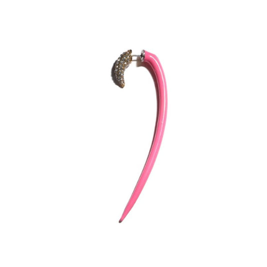 CRYSTALS LONG HOOK PINK POST BACK